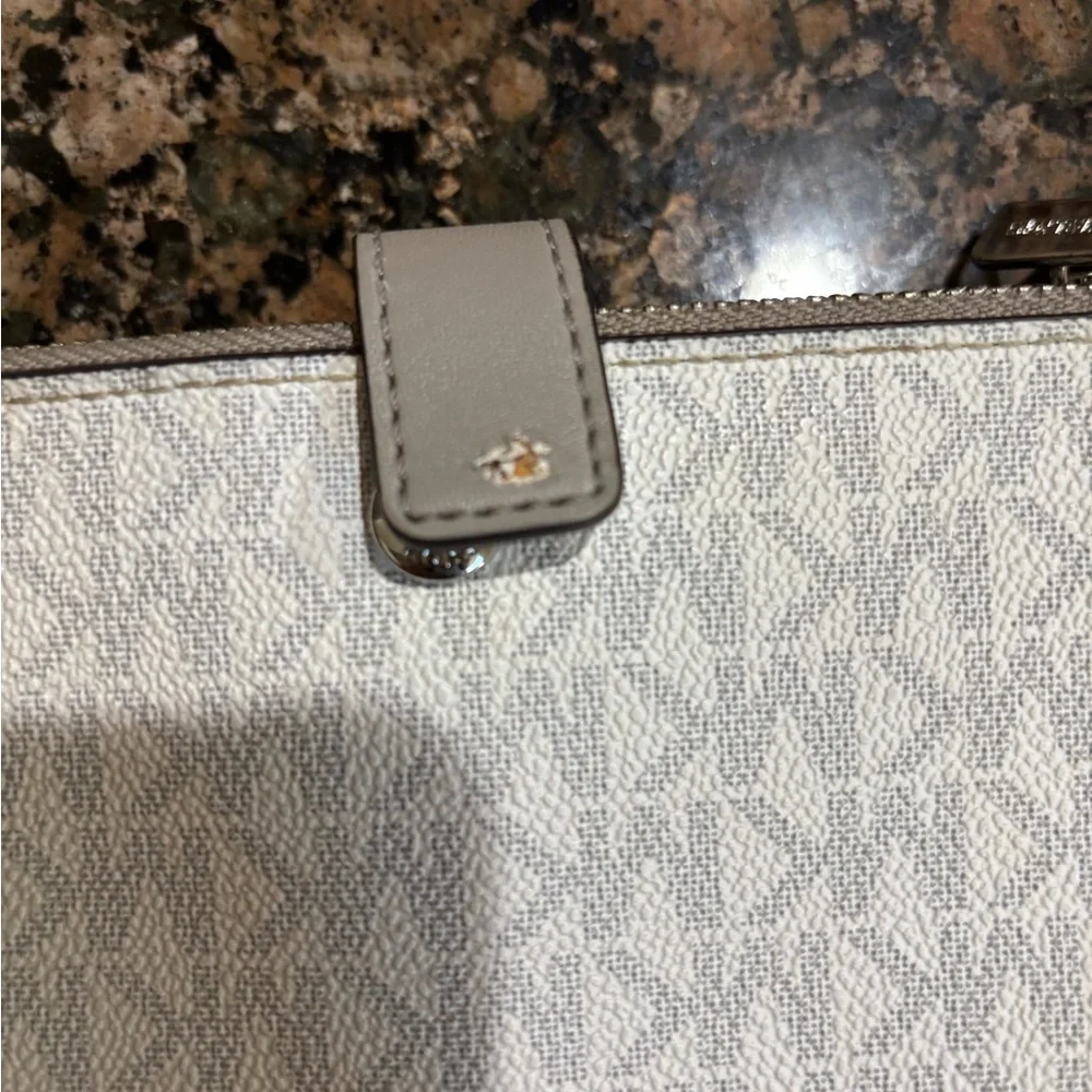Michael Kors Metallic Silver Wristlet